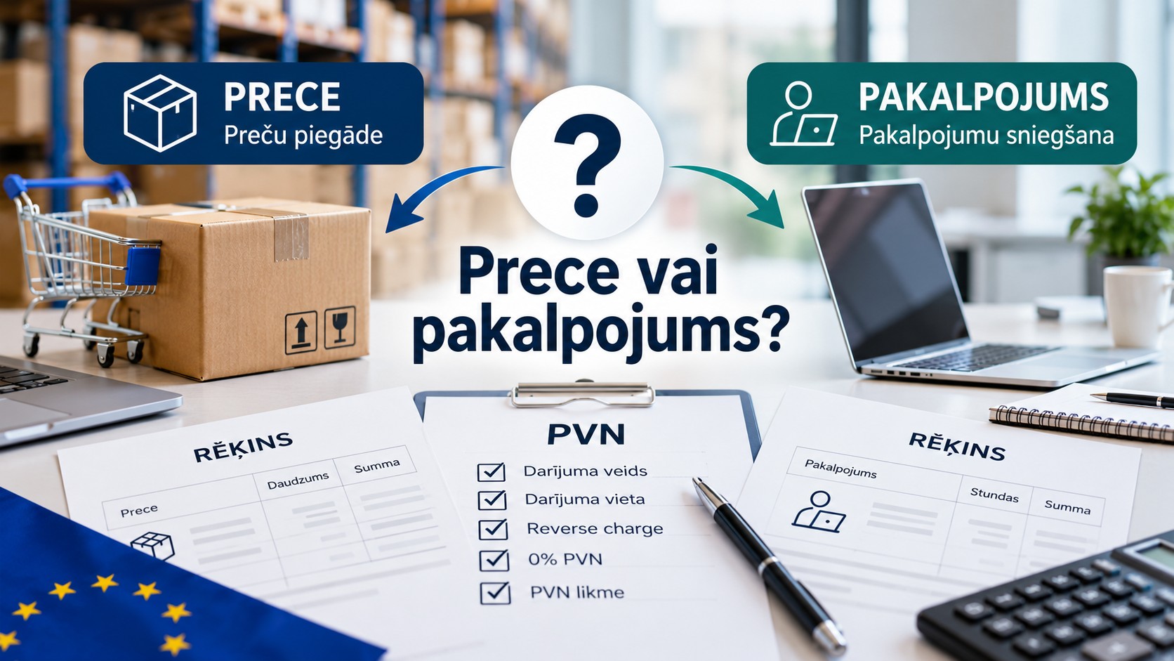 Prece vai pakalpojums — darījuma pareiza klasifikācija ir viens no PVN piemērošanas pamatiem